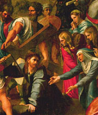 Jesús carga la Cruz