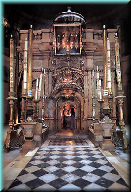 The aedicula on the Tomb of Jesus