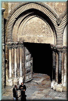 The door of the Church of the Holy Sepulchre